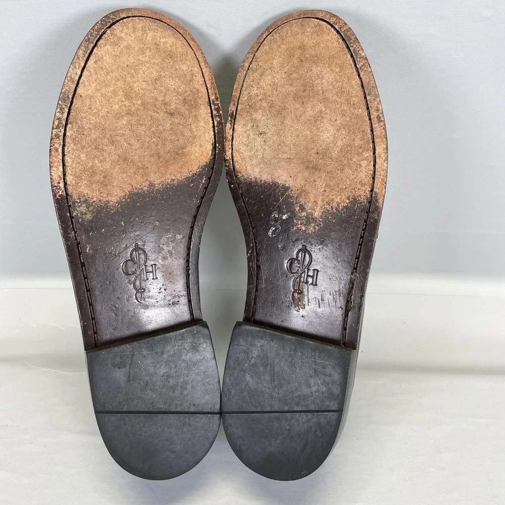 Cole Haan Tassel Loafers Mens Size 10 D Brown Leather Slip On Casual Dress Shoes